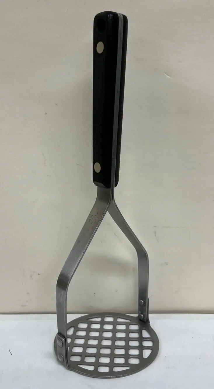 Vintage Flint Potato Masher Stainless Steel USA 9.5”